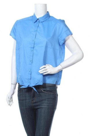 Γυναικείο πουκάμισο Q/S by S.Oliver, Μέγεθος M, Χρώμα Μπλέ, Βαμβάκι, Τιμή 14,25 €