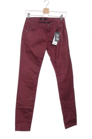 Дамски панталон Ann Christine, Размер XS, Цвят Червен, 67% памук, 30% полиестер, 3% еластан, Цена 9,66 лв.