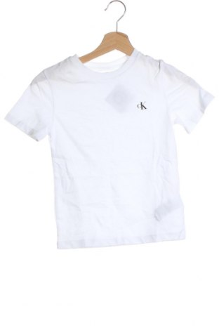 Dziecięcy T-shirt Calvin Klein Jeans, Rozmiar 7-8y/ 128-134 cm, Kolor Biały, Bawełna, Cena 58,90 zł