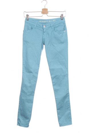 Dziecięce spodnie Guess, Rozmiar 13-14y/ 164-168 cm, Kolor Niebieski, 96% bawełna, 4% elastyna, Cena 49,20 zł