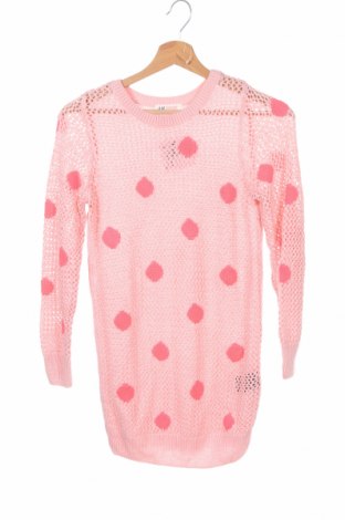 Детски пуловер H&M, Размер 12-13y/ 158-164 см, Цвят Розов, Акрил, Цена 26,40 лв.