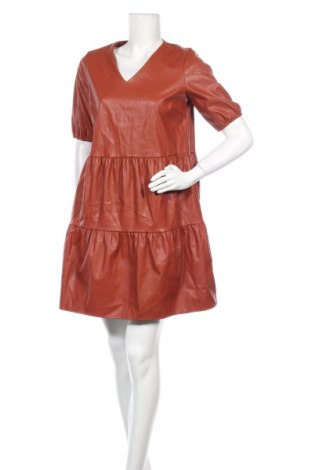 Δερμάτινο φόρεμα Pieces, Μέγεθος M, Χρώμα Πορτοκαλί, Δερματίνη, Τιμή 19,49 €