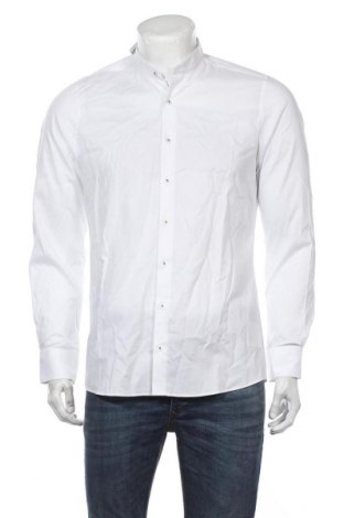 Мъжка риза Olymp, Размер M, Цвят Бял, 97% памук, 3% еластан, Цена 76,30 лв.