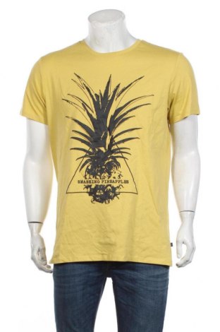Мъжка тениска Q/S by S.Oliver, Размер XL, Цвят Жълт, Памук, Цена 44,00 лв.