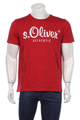 Мъжка тениска S.Oliver, Размер L, Цвят Червен, 100% памук, Цена 49,00 лв.