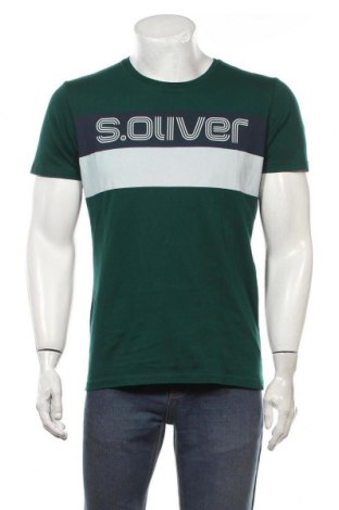 Мъжка тениска S.Oliver, Размер L, Цвят Зелен, Памук, Цена 49,00 лв.