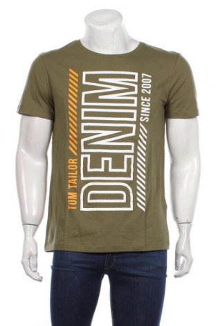 Мъжка тениска Tom Tailor, Размер L, Цвят Зелен, Памук, Цена 49,00 лв.