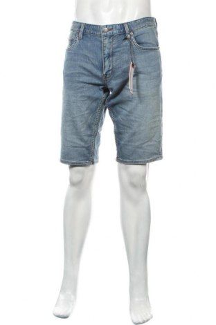 Pantaloni scurți de bărbați S.Oliver, Mărime L, Culoare Albastru, 89% bumbac, 10% poliester, 1% elastan, Preț 67,33 Lei