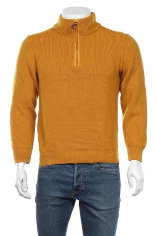 Męski sweter Brax, Rozmiar M, Kolor Żółty, 40% wełna, 40% poliakryl, 20% bawełna, Cena 93,60 zł