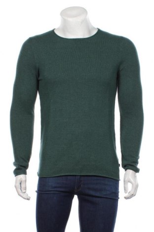 Мъжки пуловер Q/S by S.Oliver, Размер S, Цвят Зелен, Памук, Цена 59,40 лв.