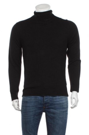 Мъжки пуловер S.Oliver Black Label, Размер M, Цвят Черен, 50% памук, 50% вълна, Цена 169,00 лв.