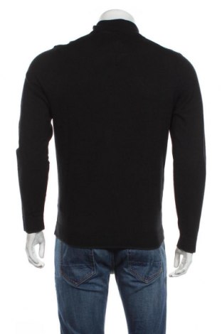 Мъжки пуловер S.Oliver Black Label, Размер M, Цвят Черен, 50% памук, 50% вълна, Цена 101,40 лв.