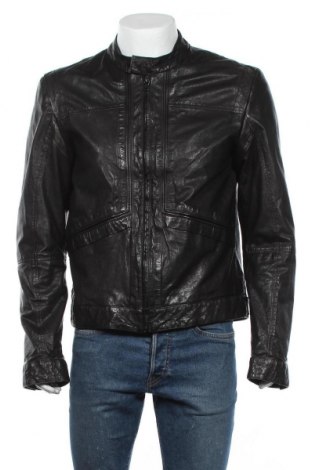 Ανδρικό δερμάτινο μπουφάν Hugo Boss, Μέγεθος L, Χρώμα Μαύρο, Γνήσιο δέρμα, Τιμή 122,97 €