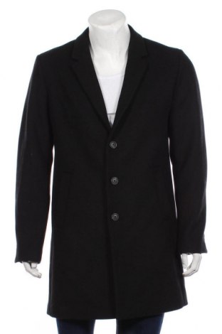 Pánsky kabát  Jack & Jones, Veľkosť L, Farba Čierna, 55% polyester, 40% vlna, 5% iné tkanivá , Cena  84,67 €
