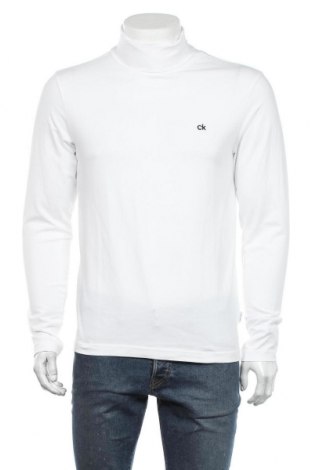 Мъжко поло Calvin Klein, Размер S, Цвят Бял, 95% памук, 5% еластан, Цена 129,00 лв.