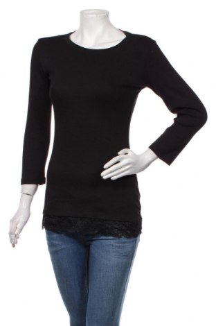 Γυναικεία μπλούζα Piazza Italia, Μέγεθος M, Χρώμα Μαύρο, Τιμή 6,57 €
