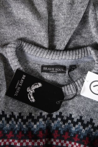 Ανδρικό πουλόβερ Brave Soul, Μέγεθος S, Χρώμα Γκρί, Τιμή 4,87 €