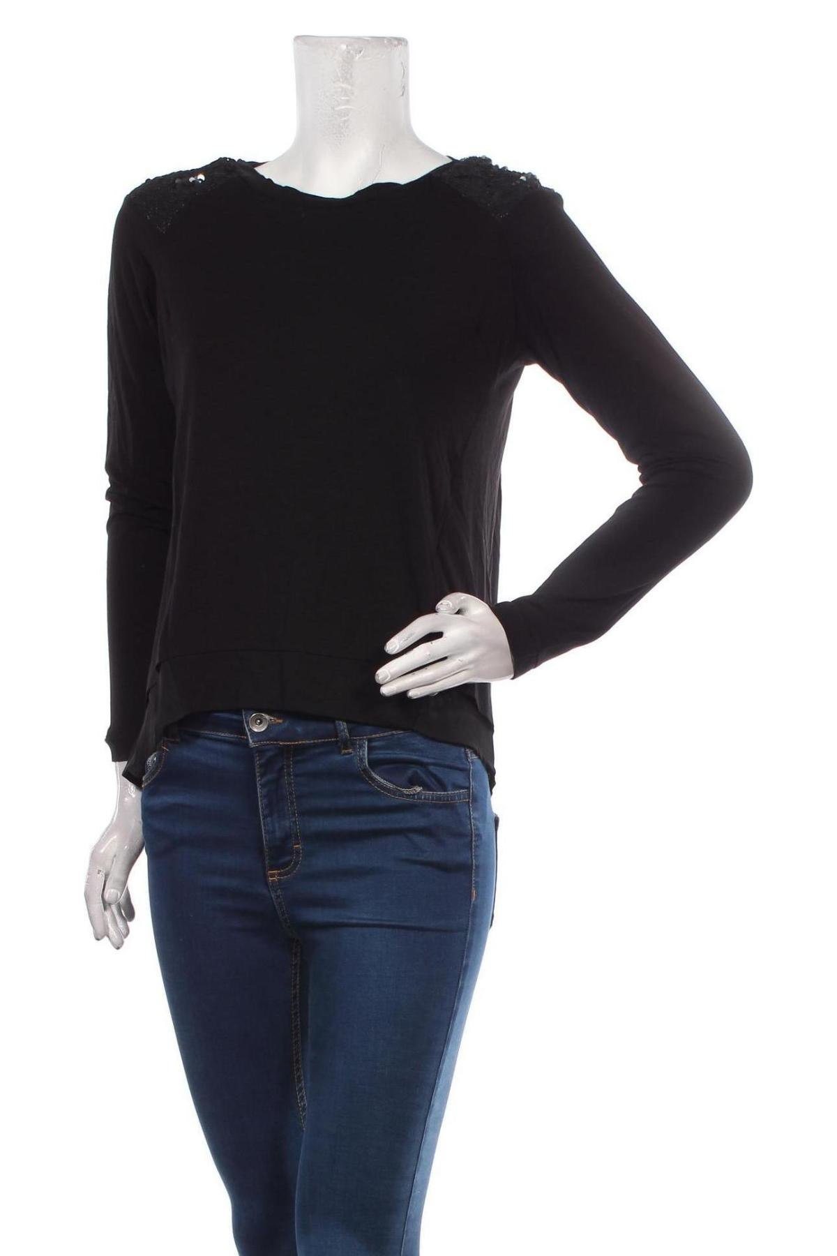 Γυναικεία μπλούζα Met In Jeans, Μέγεθος S, Χρώμα Μαύρο, Τιμή 65,46 €