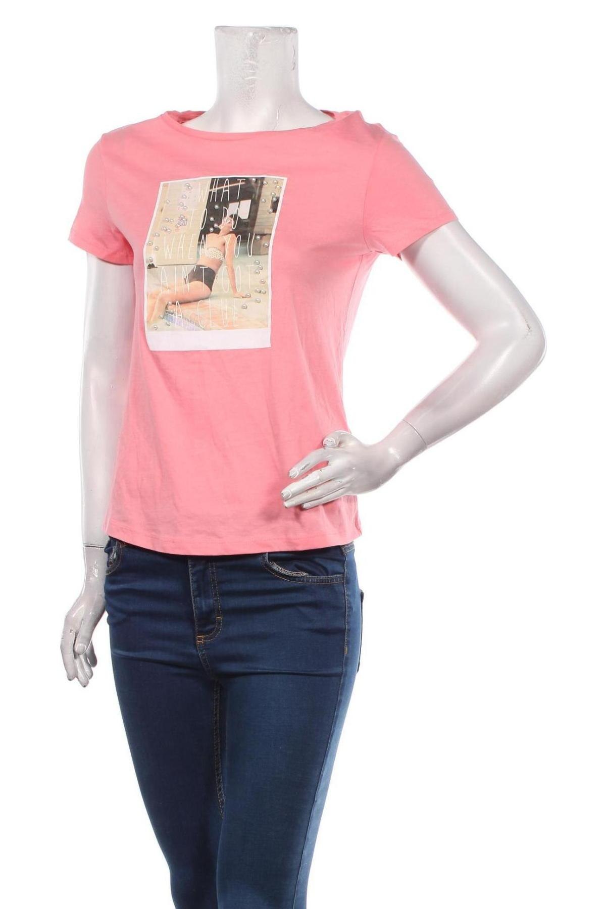 Дамска тениска Springfield, Размер M, Цвят Розов, Цена 15,96 лв.