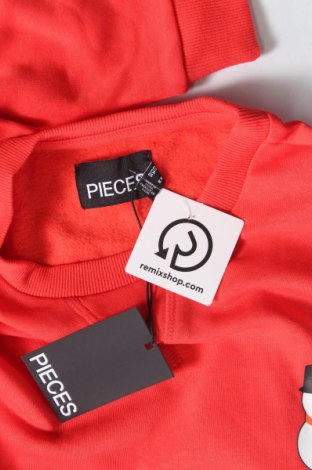 Дамска блуза Pieces, Размер M, Цвят Червен, Цена 13,20 лв.