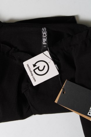 Γυναικεία μπλούζα Pieces, Μέγεθος XS, Χρώμα Μαύρο, Τιμή 6,80 €