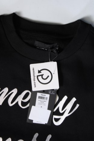 Γυναικεία μπλούζα Pieces, Μέγεθος M, Χρώμα Μαύρο, Τιμή 4,12 €