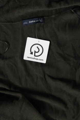 Дамска жилетка Zara Knitwear, Размер M, Цвят Зелен, Цена 8,80 лв.