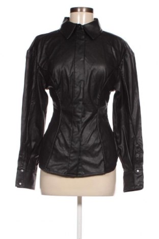 Γυναικείο δερμάτινο πουκάμισο H&M, Μέγεθος S, Χρώμα Μαύρο, Τιμή 3,87 €