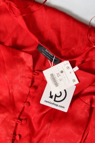 Γυναικείο πουκάμισο Bershka, Μέγεθος XS, Χρώμα Κόκκινο, Τιμή 20,62 €
