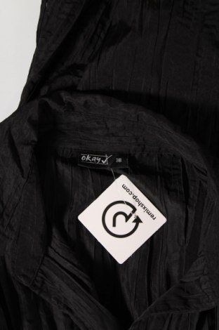 Γυναικείο πουκάμισο Okay, Μέγεθος M, Χρώμα Μαύρο, Τιμή 2,63 €