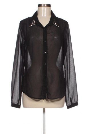 Γυναικείο πουκάμισο Pieces, Μέγεθος M, Χρώμα Μαύρο, Τιμή 4,64 €
