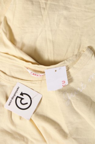 Γυναικείο t-shirt Camaieu, Μέγεθος L, Χρώμα Κίτρινο, Τιμή 10,82 €