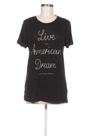 Γυναικείο t-shirt Hilfiger Denim, Μέγεθος L, Χρώμα Μαύρο, Τιμή 22,29 €