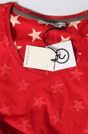 Γυναικείο t-shirt Supermom, Μέγεθος XXS, Χρώμα Κόκκινο, Τιμή 3,90 €