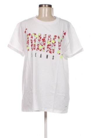 Damen T-Shirt Tommy Jeans, Größe L, Farbe Weiß, Preis 19,28 €