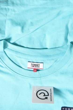 Damski T-shirt Tommy Jeans, Rozmiar L, Kolor Niebieski, Cena 217,50 zł