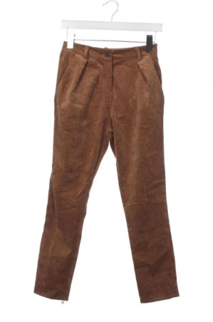 Pantaloni de velvet de femei, Mărime S, Culoare Maro, Preț 18,12 Lei
