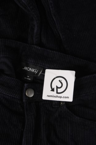 Γυναικείο κοτλέ παντελόνι Monki, Μέγεθος XS, Χρώμα Μπλέ, Τιμή 4,02 €