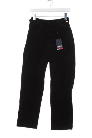 Pantaloni de velvet de femei Tommy Jeans, Mărime XS, Culoare Negru, Preț 157,07 Lei