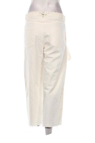 Pantaloni de velvet de femei Zara, Mărime M, Culoare Ecru, Preț 65,79 Lei