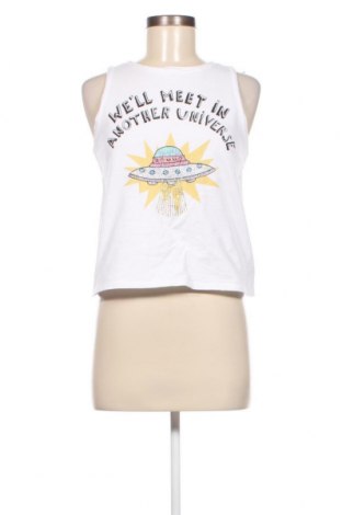 Γυναικείο αμάνικο μπλουζάκι Bershka, Μέγεθος M, Χρώμα Λευκό, Τιμή 3,62 €