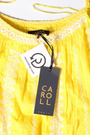 Γυναικείο αμάνικο μπλουζάκι Caroll, Μέγεθος S, Χρώμα Κίτρινο, Τιμή 6,58 €