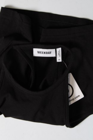 Γυναικείο αμάνικο μπλουζάκι Weekday, Μέγεθος XS, Χρώμα Μαύρο, Τιμή 6,82 €