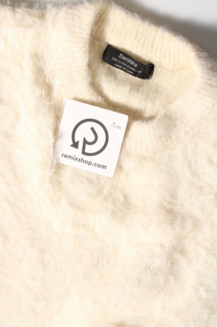 Pulover de femei Bershka, Mărime XS, Culoare Ecru, Preț 23,85 Lei