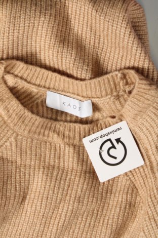 Дамски пуловер Kaos, Размер M, Цвят Бежов, Цена 13,05 лв.