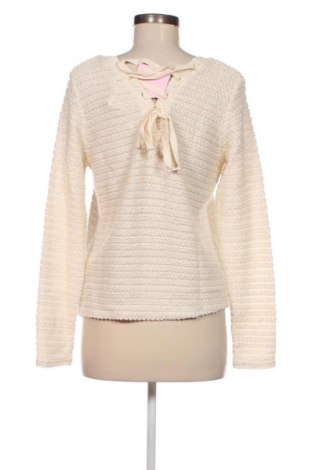 Дамски пуловер Naf Naf, Размер L, Цвят Екрю, Цена 21,75 лв.