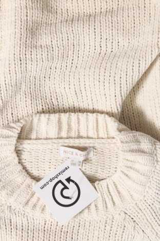 Női pulóver Nice & Chic, Méret M, Szín Fehér, Ár 2 207 Ft