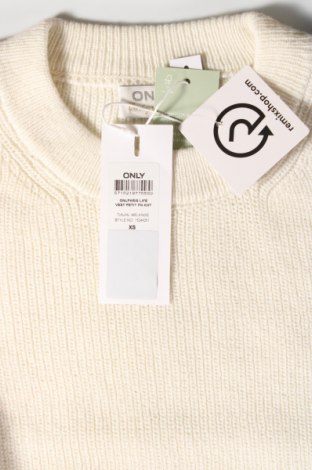 Дамски пуловер ONLY, Размер XS, Цвят Екрю, Цена 14,04 лв.