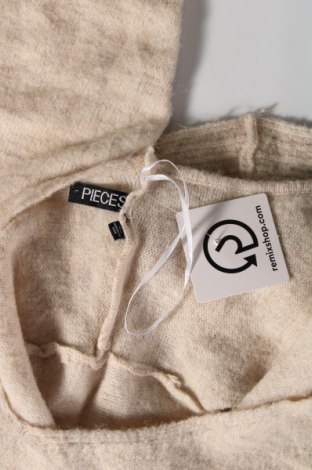 Γυναικείο πουλόβερ Pieces, Μέγεθος L, Χρώμα  Μπέζ, Τιμή 4,21 €