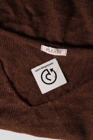 Γυναικείο πουλόβερ Please, Μέγεθος M, Χρώμα Καφέ, Τιμή 12,25 €